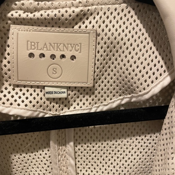 Anthropologie BLANKNYC Imelda Faux Leather Moto Jacket - Cream - Small - Picture 7 of 8